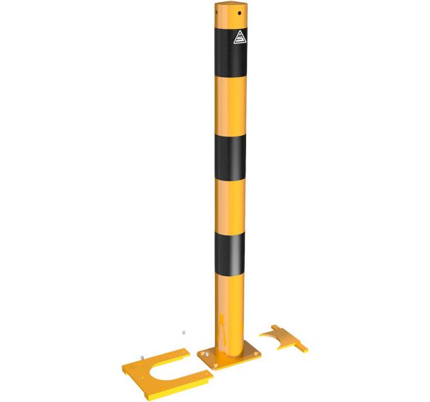 Poteau de dissuasion libérable à cheviller - Jaune/Noir - Schake