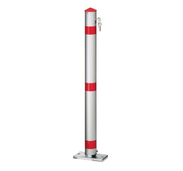 Poteau de parking - Sur platine - Rabattable