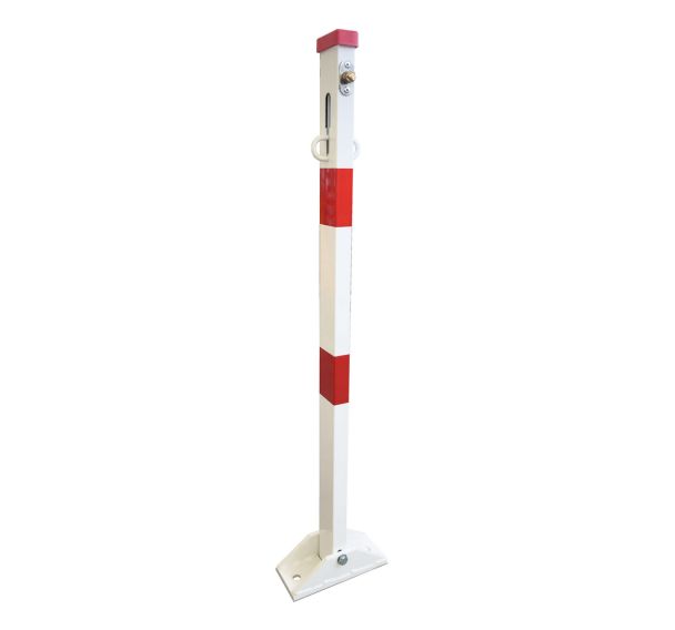 Poteau de parking rabattable avec serrure pompier 11 mm