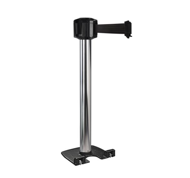 Poteau exterieur chrome a sangle 10m a roulettes - Viso