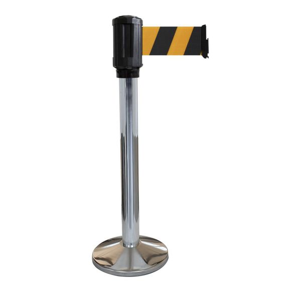 Poteau extérieur chromé à sangle 4mx10cm - Viso