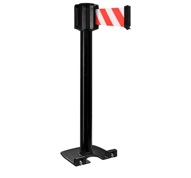 Poteau exterieur noir a sangle 10mx10cm a roulettes - Viso