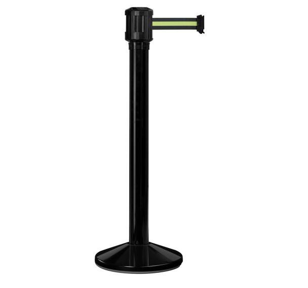 Poteau extérieur noir à sangle 4m Noir/jaune/noir - Viso