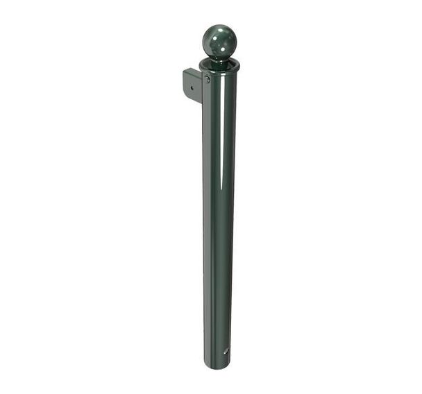 Poteau extrémité de protection de bordure avec transversale