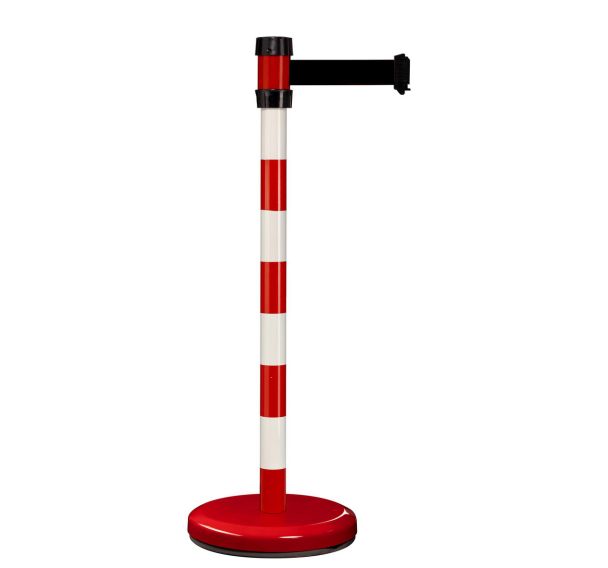 Poteau intérieur Rouge/blanc à sangle 2m - Viso