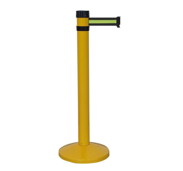 Poteau intérieur jaune à sangle 4m - Viso