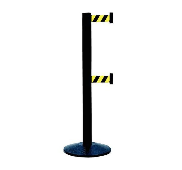 Poteau noir double sangle Beltrac sangle Noir/Jaune