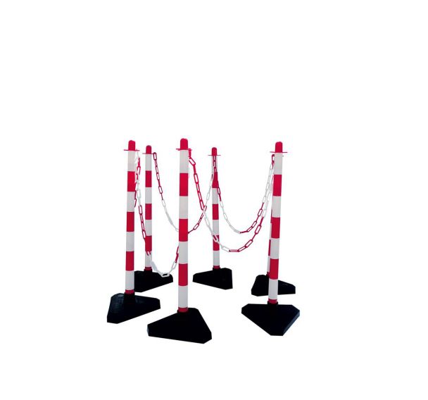 Poteau pied plastique triangulaire rempli de béton-Lot de 6-Schake