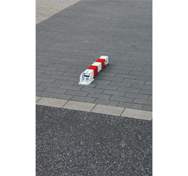 Poteau rabattable serrure profilée réflechissants 2 anneaux