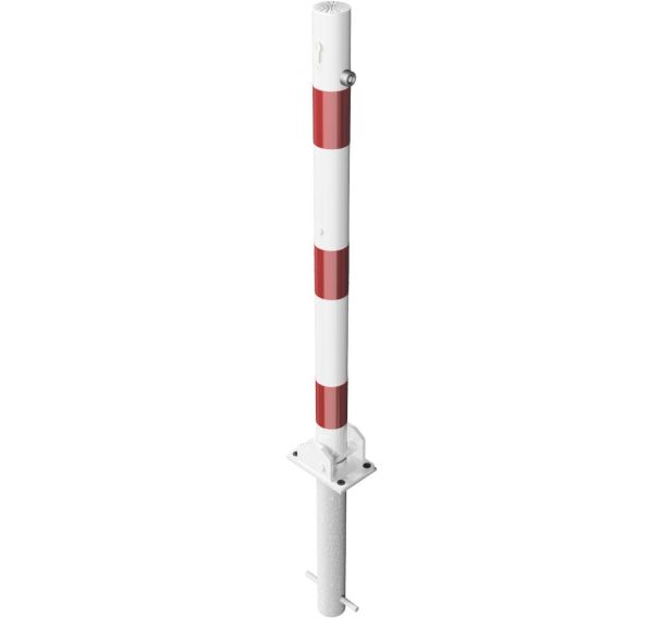 Poteau serrure profilée à bétonner réfléchissant 2 bandes