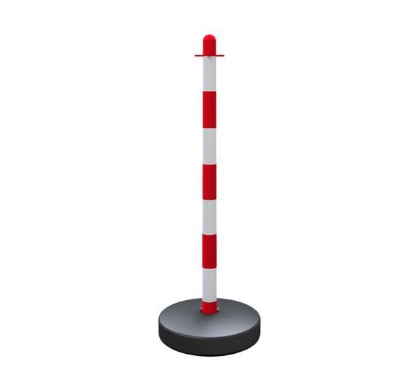 Poteau support chaîne matière plastique pied emplissable