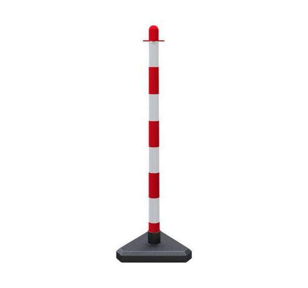Poteau support chaîne matière plastique pied triangulaire
