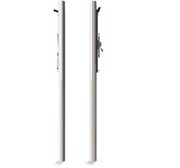 Poteaux alu ovoide tension cabestan extérieur 90mm