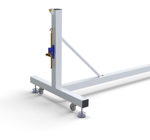 Poteaux de tennis mobiles en galva plastifié blanc l'ensemble