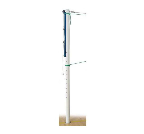 Poteaux de volley en aluminium tension du filet par cabestan