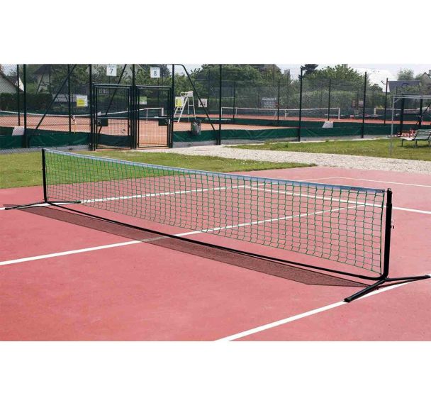 Poteaux/filet de mini-tennis 3m en acier - modèle indoor