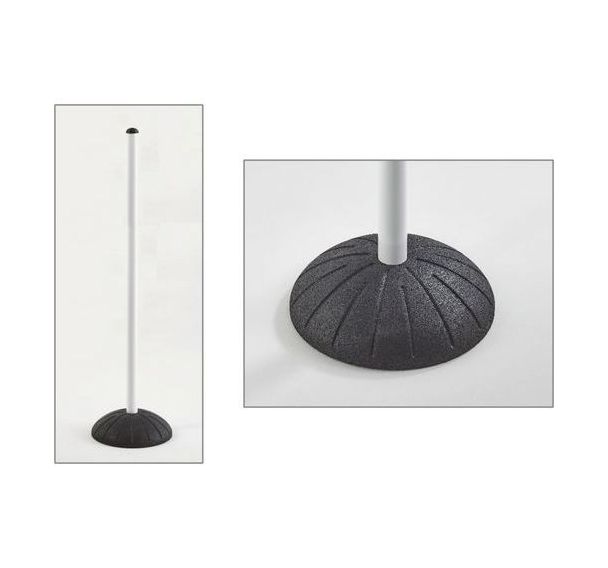 Potelet blanc avec socle en caoutchouc - Mottez