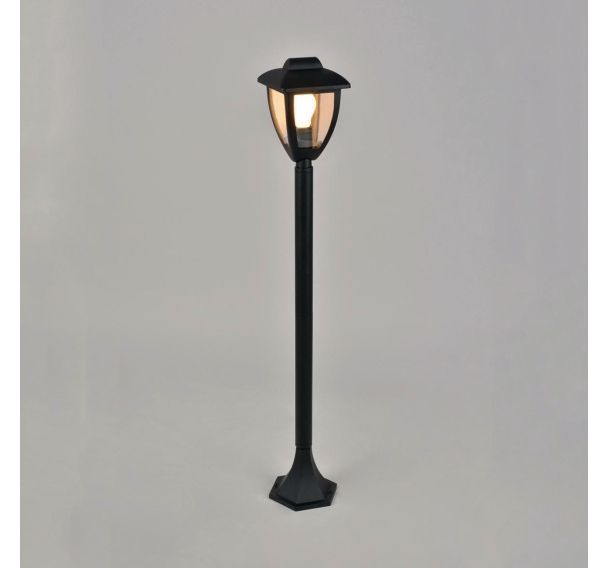 Potelet en aluminium diffuseur polycarbonate noir