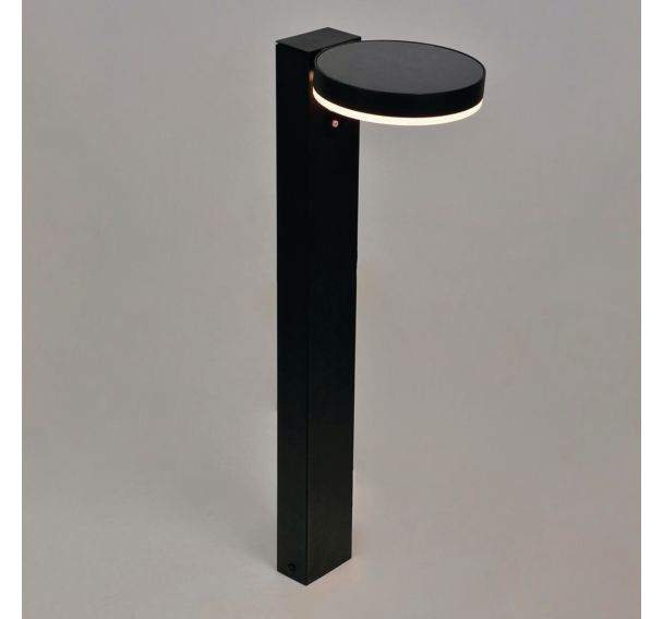 Potelet solaire rond Halo noir