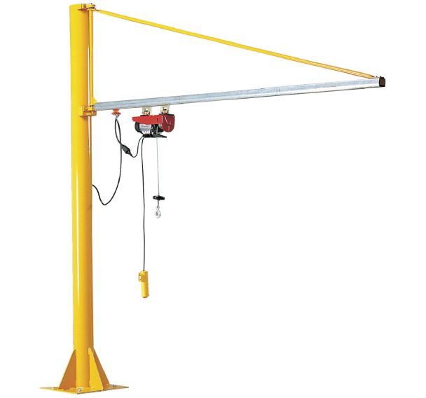 Potence à flèche triangulée sur fût - Force 100 kg