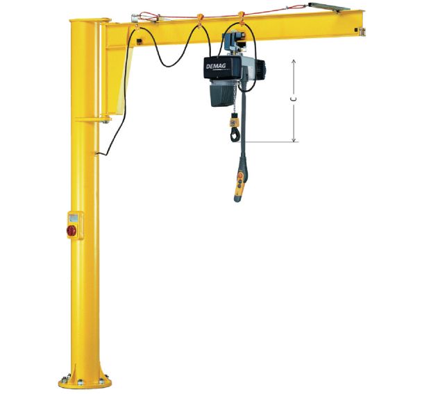 Potence sur fût à flèche droite - Force 1000 kg