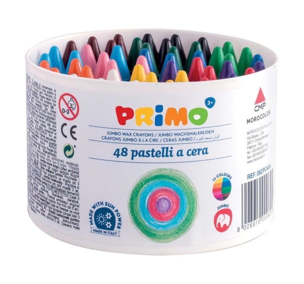 Pots de 48 crayons à la cire dia 13,5mmx65mm
