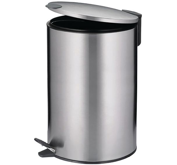 Poubelle 12l mats 38cm inox mat