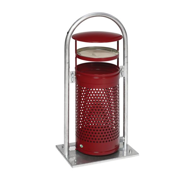 Poubelle 65 L à lyre RB002 - rouge pourpre