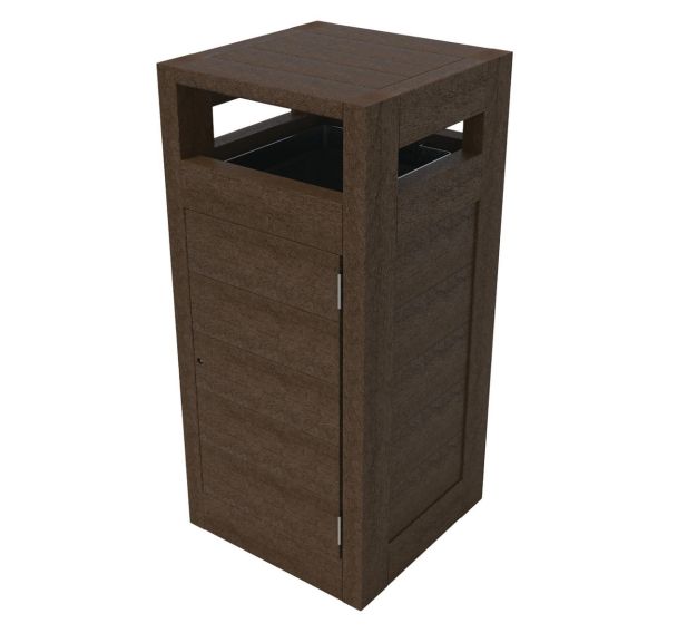 Poubelle Canopée 130L protège p. porte sac plas. recyclé Espace Urbain