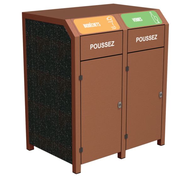 Poubelle Chardonnay bio déchets/verre - Ipra/alu - Urbemob