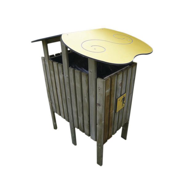 Poubelle ECO-DUO avec toit - 2 x 100 L