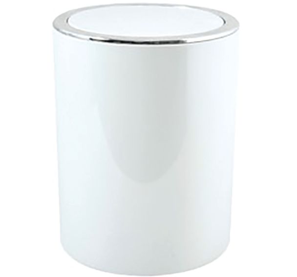 Poubelle Kamaka 6l sdb blanc ABS push in