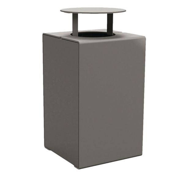 Poubelle Kub 120 L avec couvercle et écrase cigarette - gris procity