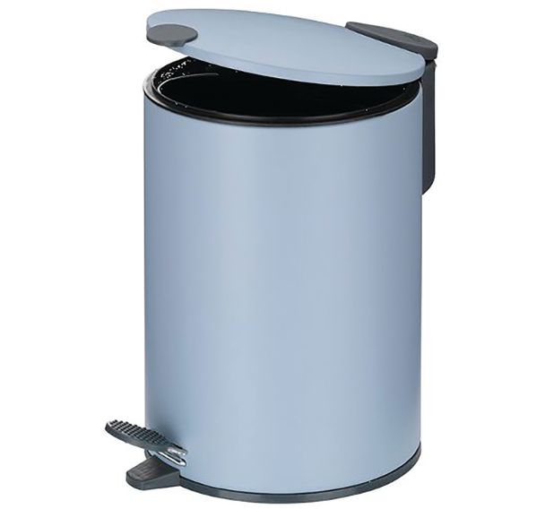 Poubelle Mats 3L métal bleu brouillard