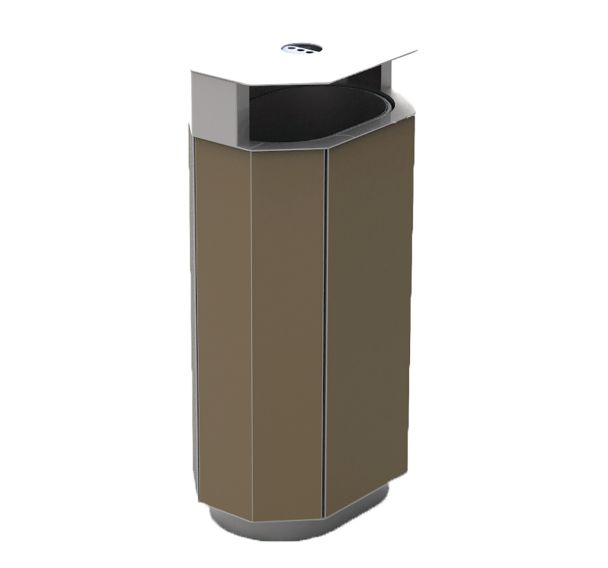 Poubelle OKTO avec bac - acier - Benito