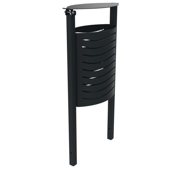 Poubelle OVALON ovale 75 L métal ajouré pare pluie - BUTON DESIGN