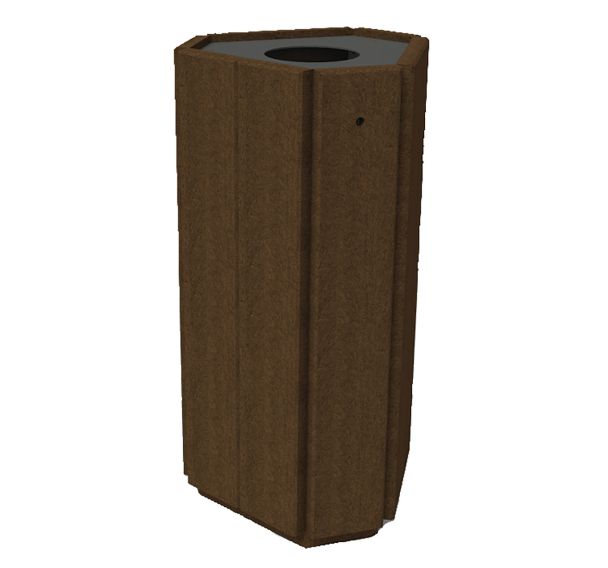 Poubelle Parc Hexagonale plastique recyclé - Espace Urbain