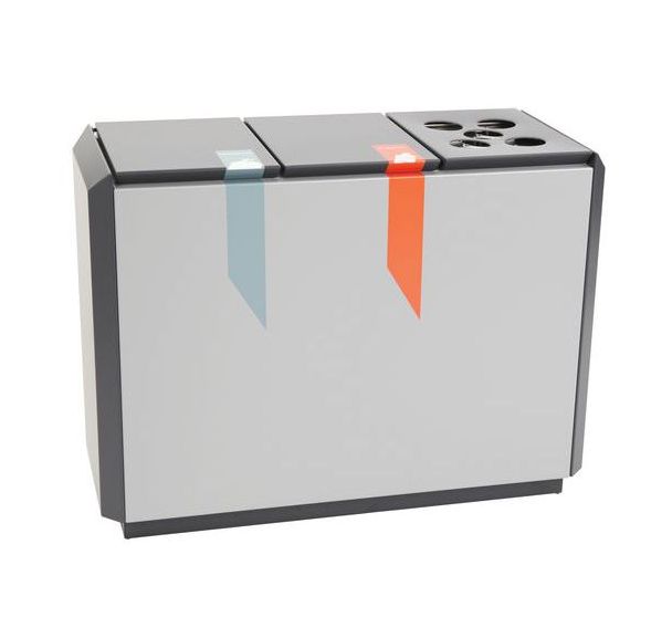 Poubelle RecycloStar 3 avec compartiment gobelets