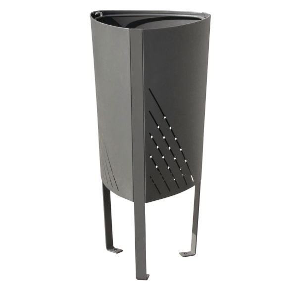 Poubelle Roma - 77 L acier noir