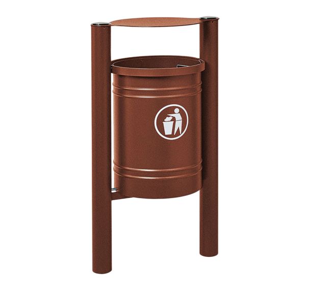 Poubelle Saintonge 40 L avec seau pommeau inox brossé - Procity