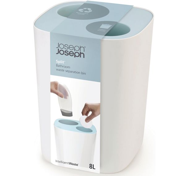 Poubelle Salle de Bains Split 8L - Bleu