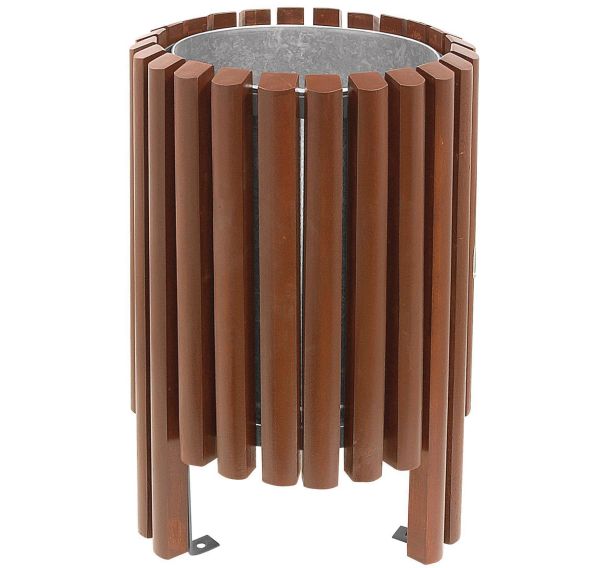 Poubelle Salou 40 L - teinté acajou