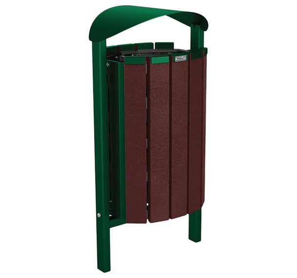 Poubelle Silaos 50 L acier/plastique recyclé - Procity