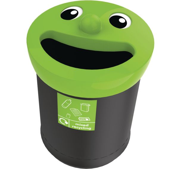 Poubelle Smiley Face 52L tri sélectif - Vepabins