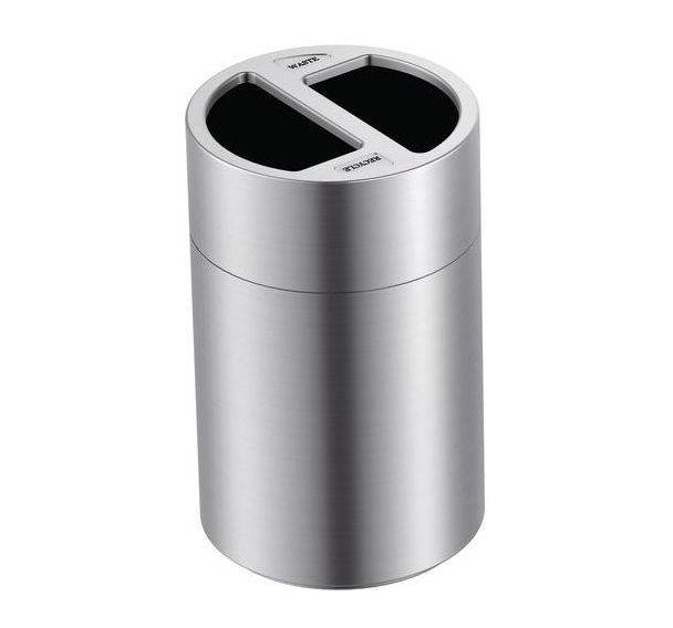 Poubelle Tri-Selectif 2x60 L aluminium