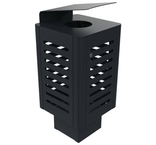 Poubelle URBEO 60 L métal ajouré pare pluie - BUTON DESIGN