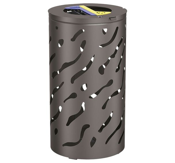 Poubelle Venise ronde Tri sélectif 2 x 60 L - galva - Procity