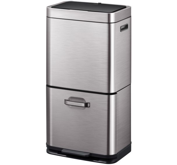 Poubelle à capteur tri sélectif Himalaya 35+25 L, EKO inox mat