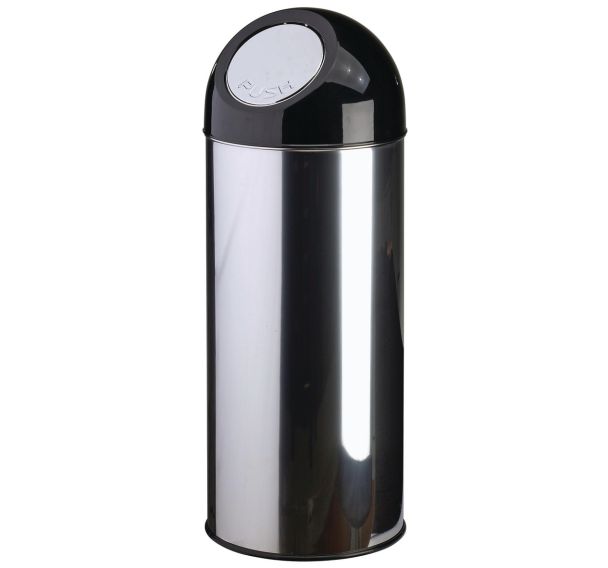 Poubelle à clapet-poussoir