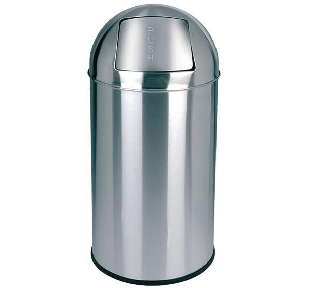 Poubelle à clapet poussoir - 40 L - Manutan Expert